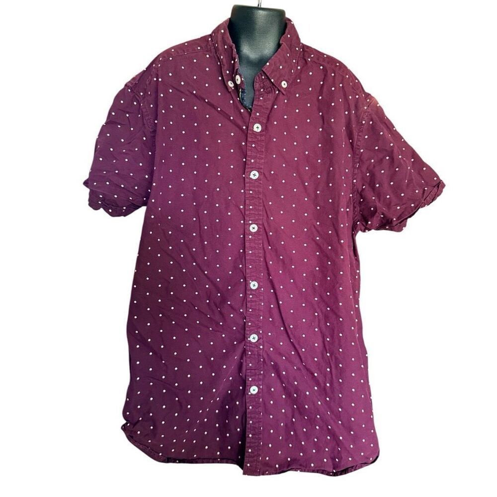 Mens Denim & Flower x Ricky Singh Slim Fit Short Sleeve Button Down Shirt  Sz S